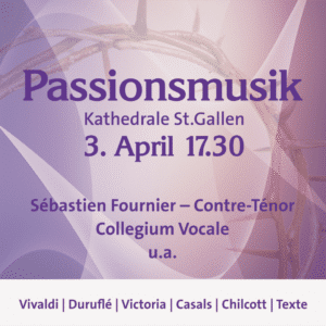 Lire la suite à propos de l’article Concert Passionsmusik à l’Abbaye de Saint-Gall