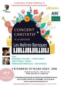 Lire la suite à propos de l’article Concert caritatif à la bougie Les Maîtres Baroques